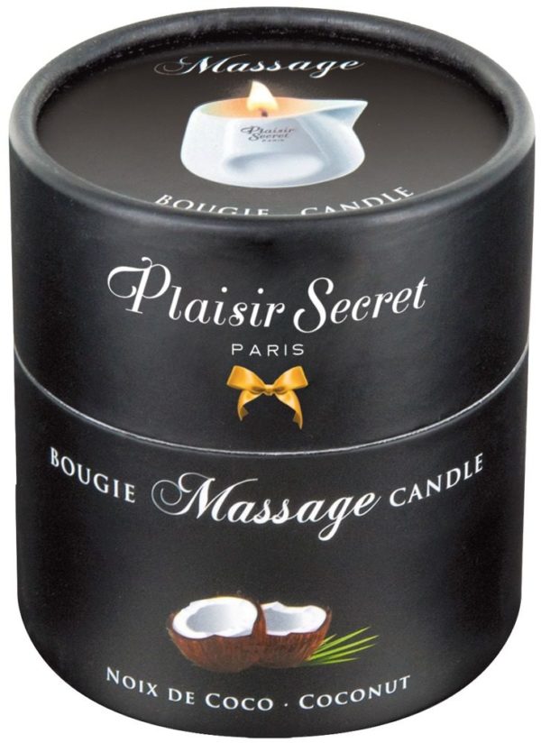 Masážní svíčka Plaisirs Secrets Candle Coconut (80 ml)
