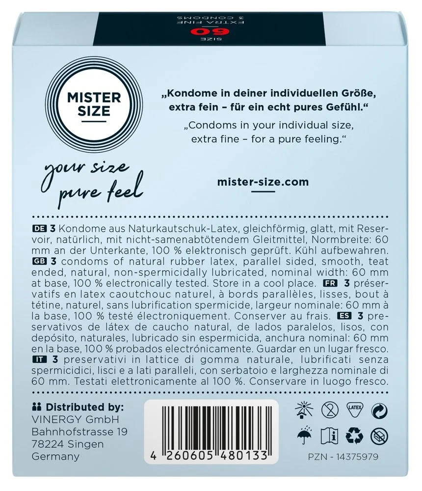 Mister Size thin 60mm 3ks - Obrázek 2