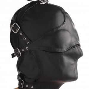 Strict Leather Asylum Leather Hood with Removable Blindfold and Muzzle