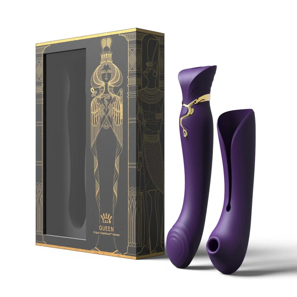 ZALO Queen Pulsewave Vibrátor set - fialový - Obrázek 2