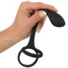 Black Velvets Cock & Ball Ring + Plug Slim - Image 2