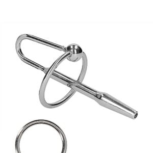 Ouch! Urethral Sounding Metal Plug with Ring