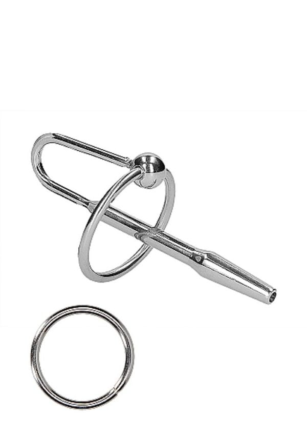 Ouch! Urethral Sounding Metal Plug with Ring