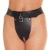 Rimba Chastity Belt with Two Holes In Crotch Padlock Included Kožený pás cudnosti pro ženy Velikost M/L - Image 2