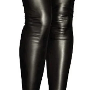 Noir Handmade F135 Powerwetlook Stockings with Siliconed Lace Superstar - S