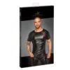 Noir Handmade H056 Men's T-Shirt Made of Powerwetlook with 3D Net Inserts - L - Obrázek 2