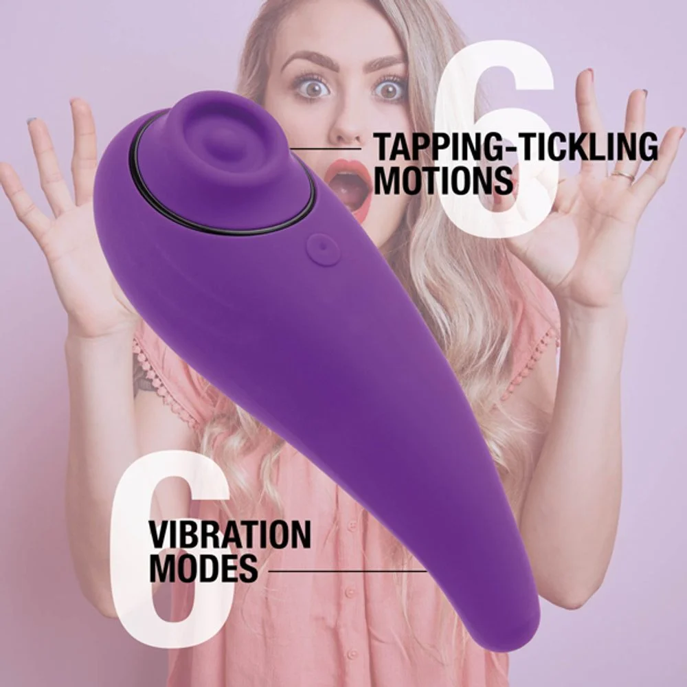 FeelzToys FemmeGasm Tapping & Tickling Vibrator Purple - Obrázek 2