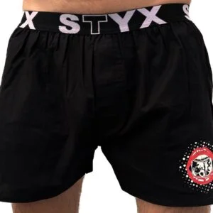 Pánské trenky sportovní erotický veletrh vzor rty - M