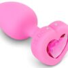 b-Vibe Vibrating Heart Plug S/M Pink - Image 2