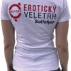 Dámské tričko erotický veletrh vzor rty bílé - M - Image 2