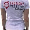 Dámské tričko erotický veletrh vzor rty bílé - Image 2