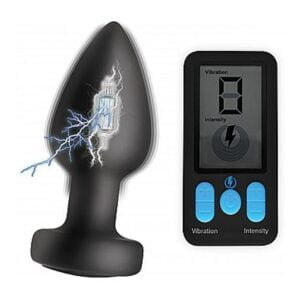 Zeus Electrosex E-Stim Pro Silicone Vibrating Anal Plug with Remote