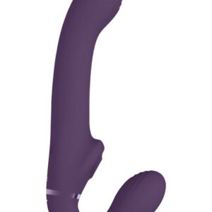 VIVE Ai Dual Vibrating & Air Wave Tickler Strapless Strapon Purple