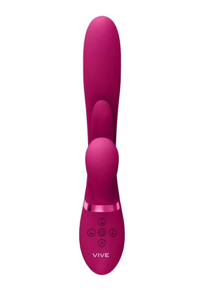 Vive Kura Thrusting G Spot with Flapping Tongue and Pulse Wave Stimulator Pink - Obrázek 2