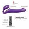 Strap-on-me 3 Motors Vibrating Silicone Bendable Strap-On Purple M - Image 2