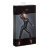 Noir Handmade F162 Powerwetlook Overall with Leash and Two-way Zipper - S - Image 2