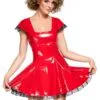 Black Level Vinyl Dress Red