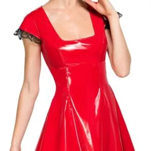 Black Level Vinyl Dress Red - S