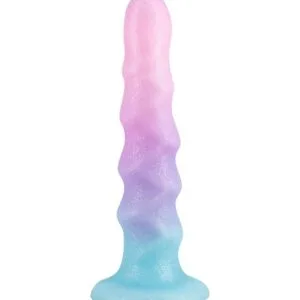 Lola Flow Unicorn silikonové dildo s vroubky 17 cm