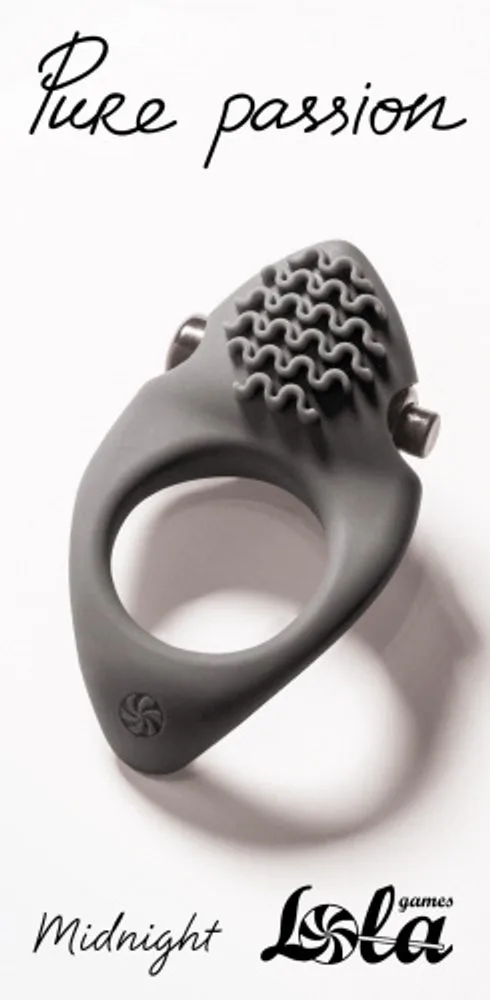 Lola Games Pure Passion Midnight black Vibrační erekční kroužek Černá - Obrázek 2