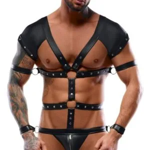 Svenjoyment Body Harness with Restrains 2150484 Black - S