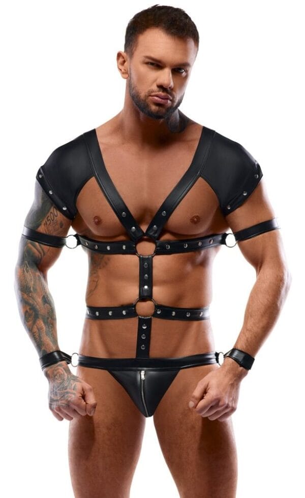 Svenjoyment Body Harness with Restrains 2150484 Black - S