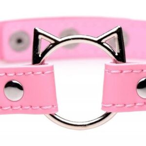 Master Series Kinky Kitty Ring Slim Choker Pink