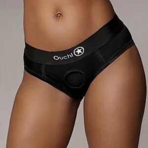 Ouch! Vibrating Strap-on High-cut Brief M/L