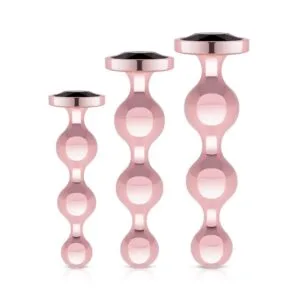 Rosy Gold - anální dildo set (růžové zlato)