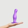 Strap-on-me Curvy M vlnitý přísavkový dildo fialový - Image 2