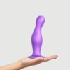 Strap-on-me Curvy XL vlnitý přísavkový dildo fialový - Image 2