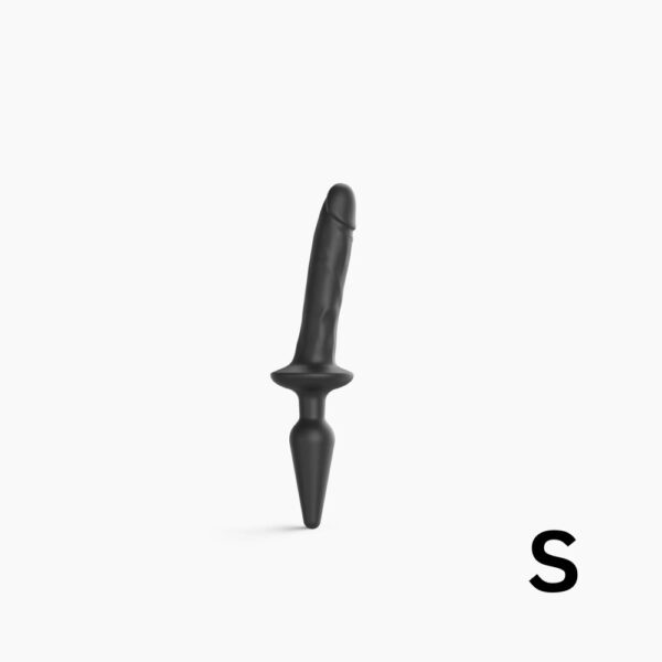 strap-on-me Realistic Switch Plug-in 2in1 Dildo & Butt Plug Black S