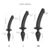 strap-on-me Semi-Realistic Switch Plug-in 2in1 Dildo & Butt Plug Black L - Image 2