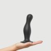 Strap-on-me Curvy L vlnitý přísavkový dildo černé - Image 2