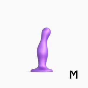 Strap-on-me Curvy M vlnitý přísavkový dildo - Purple