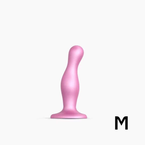 Strap-on-me Curvy M vlnitý přísavkový dildo - Sugar Pink