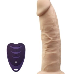 SilexD Model 2 Vibrating Premium Silicone Dual Density Dildo 7" with Remote