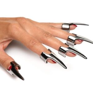 Master Series Clawed 5pc Sensation Play Rings Silver