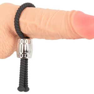 Rebel Heavy Rope Cock Strap Black