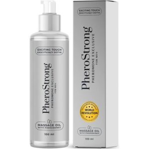 PheroStrong Exclusive Olej masážní s feromony pro muže 100 ml