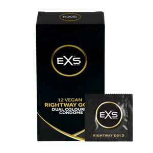EXS Rightway Gold Condoms - 12 Pieces