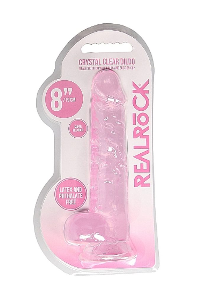RealRock Crystal Clear 19cm Pink - Obrázek 2