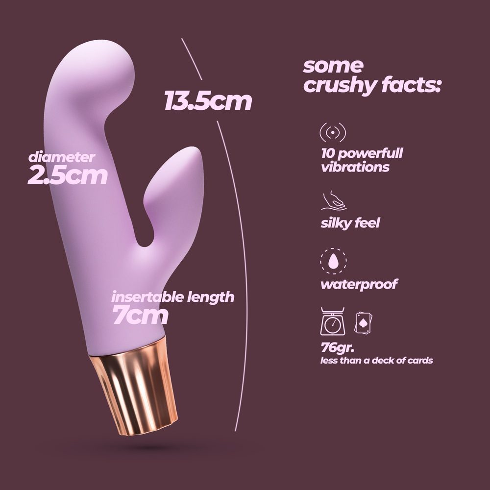 Crushious Mellow Cony Mini Vibrator Lavender - Obrázek 2