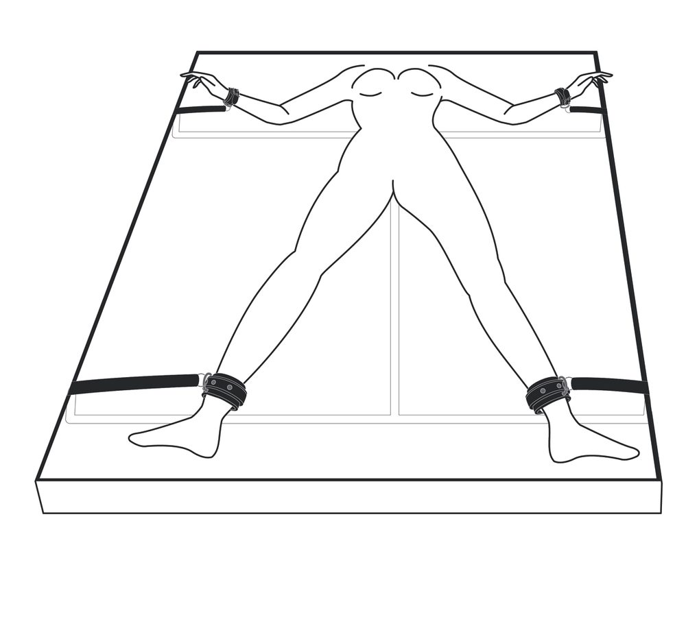 Easytoys Fetish Collection Under Mattress Restraint Set - Obrázek 2