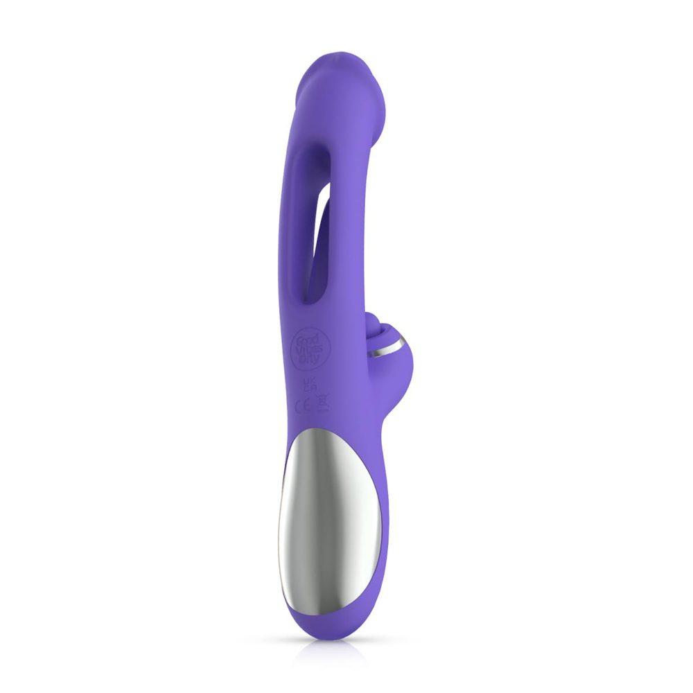 Good Vibes Only Tess Rabbit Vibrator with G-Spot Stimulator Purple - Obrázek 2