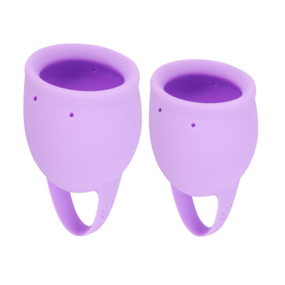 Lola Games Sada menstruačních kalíšků Natural Wellness Levandulová Orchidea 2 ks - Obrázek 2