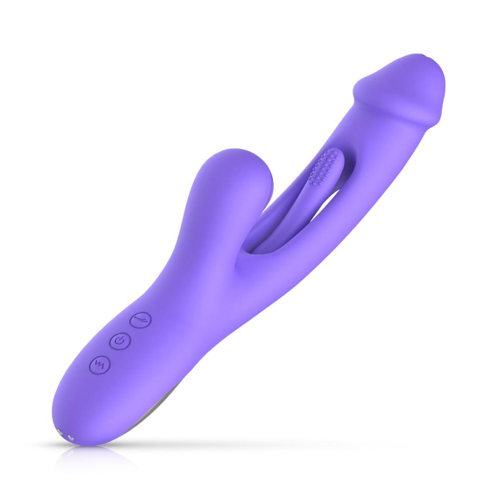 Good Vibes Only Tess Rabbit Vibrator with G-Spot Stimulator Purple - Obrázek 2