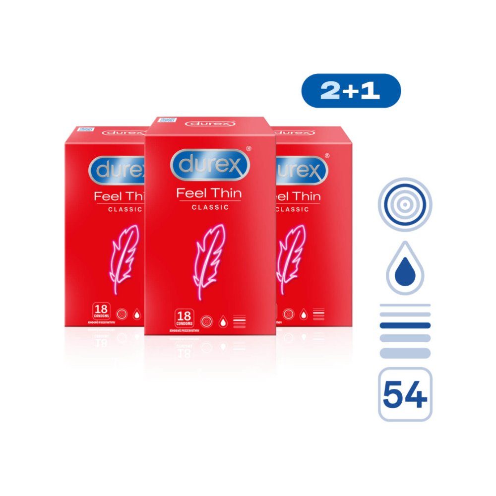 DUREX Feel Thin Classic Pack 54 ks - Obrázek 2