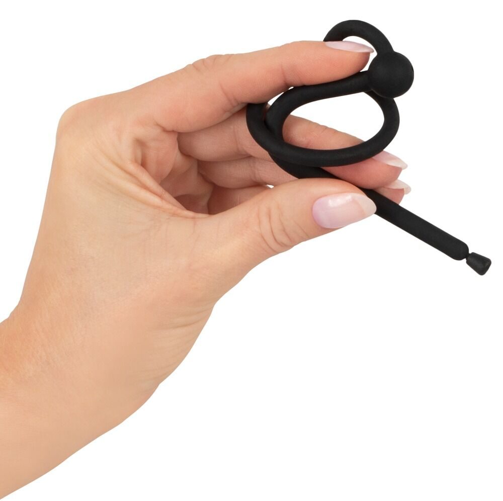 Penis Plug Piss Play with Glans Ring & Stopper - Obrázek 2