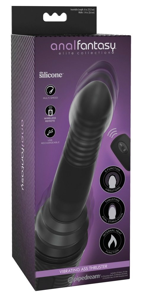 Pipedream Anální přirážecí a hřejivý s přísavkou Vibrating Ass Thruster - Obrázek 2